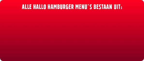 Hallo Hamburger menu's!